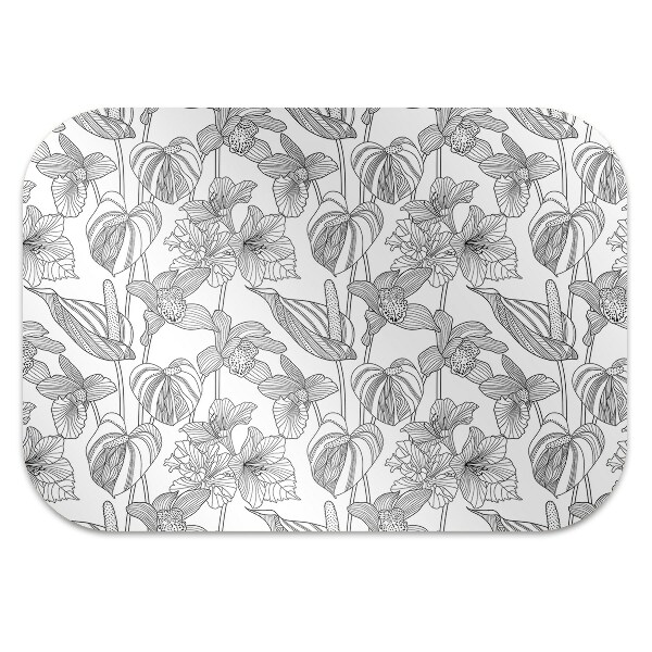 Office chair floor protector flowers contours