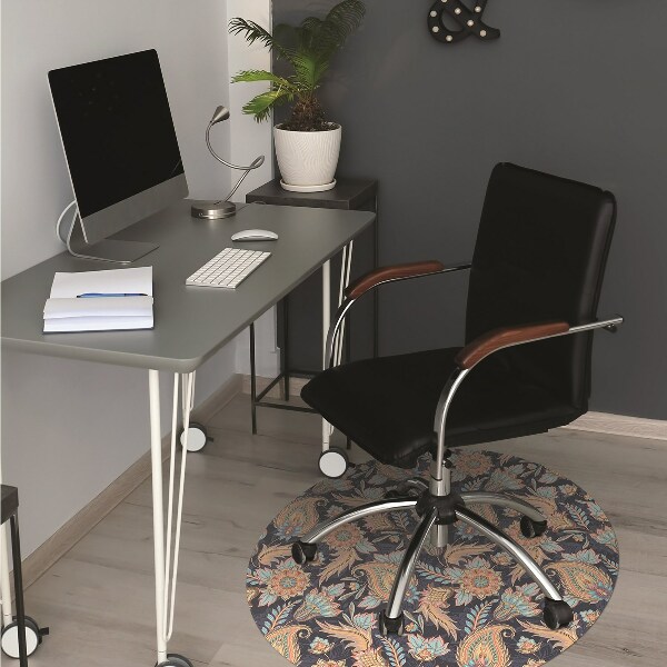 Office chair mat Paisley