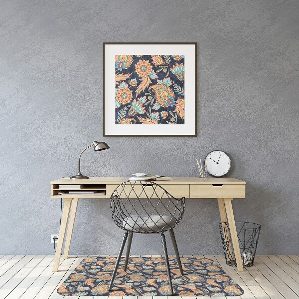 Office chair mat Paisley