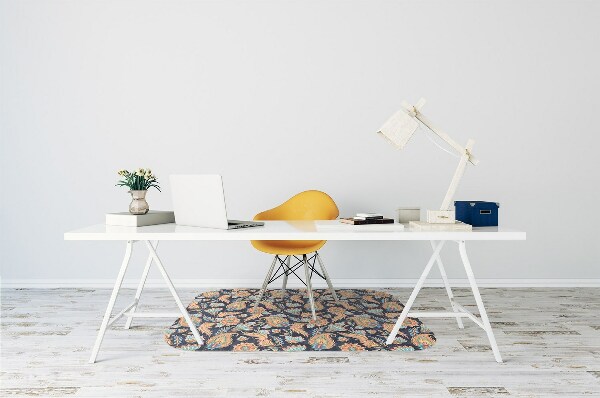 Office chair mat Paisley
