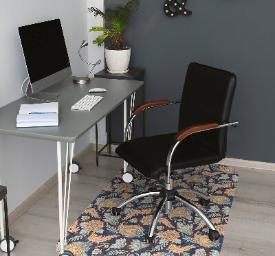 Office chair mat Paisley