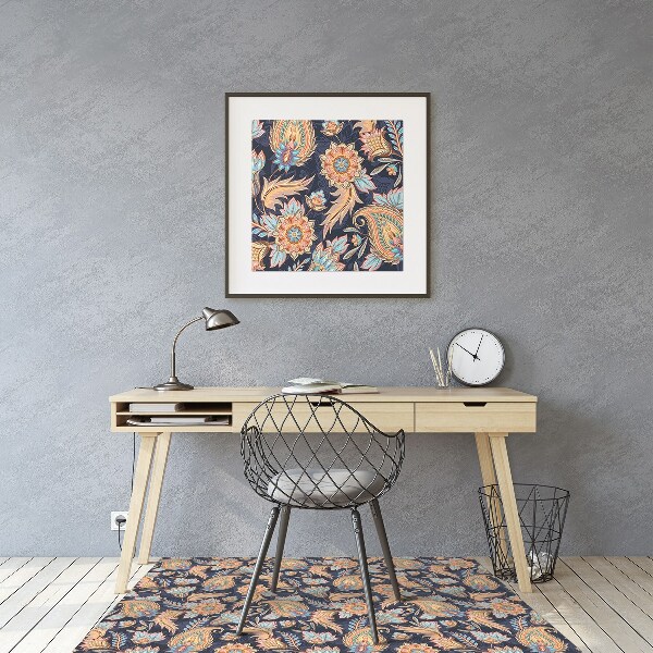 Office chair mat Paisley