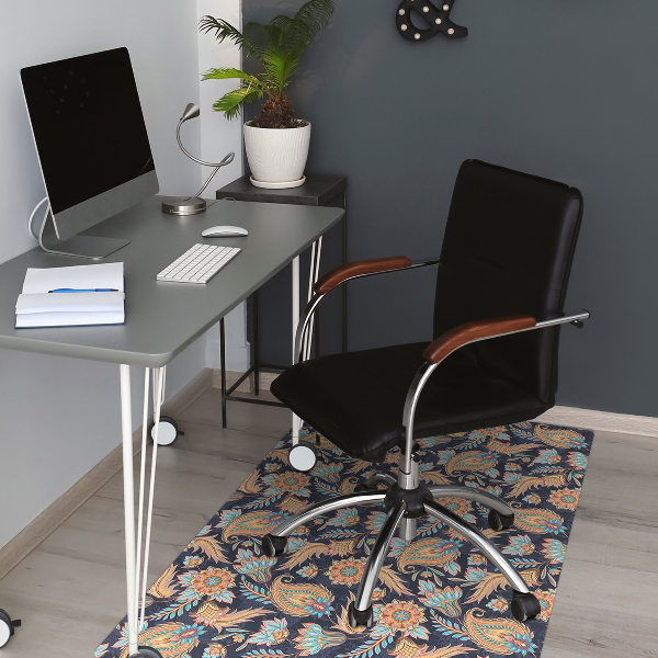 Office chair mat Paisley