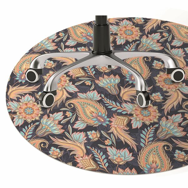 Office chair mat Paisley