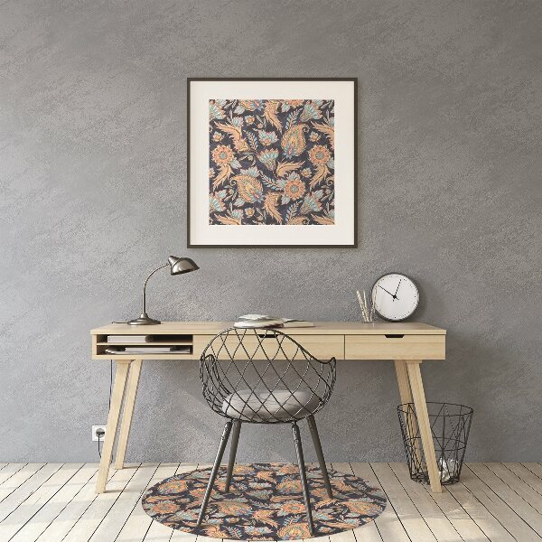 Office chair mat Paisley