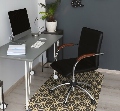 Office chair floor protector cubes pattern