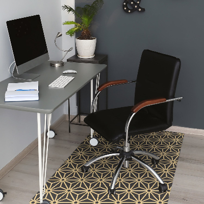 Office chair floor protector cubes pattern