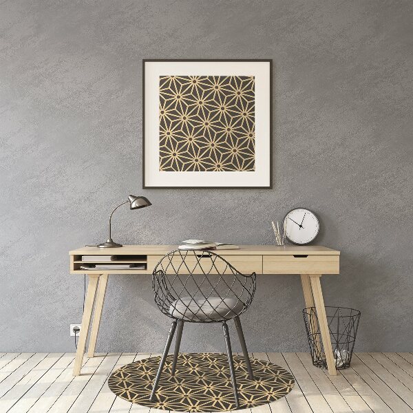 Office chair floor protector cubes pattern