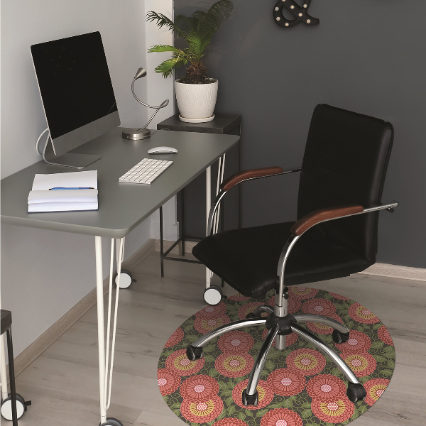 Chair mat geometric flowers