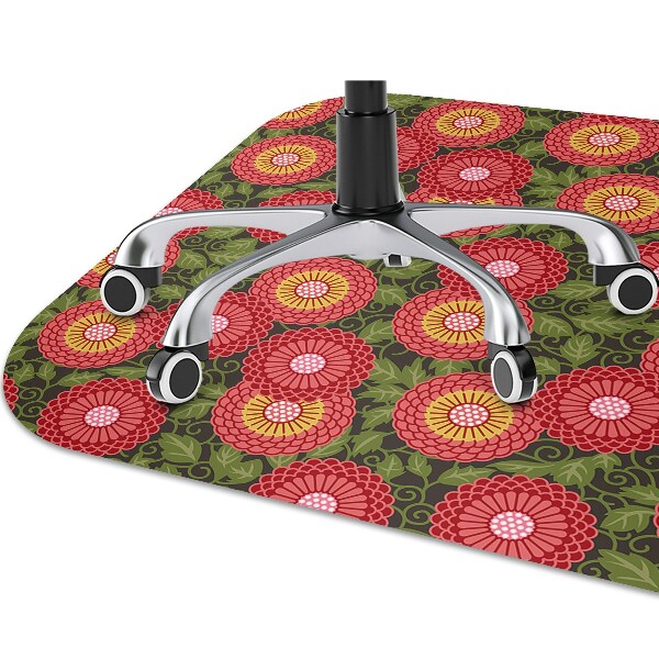 Chair mat geometric flowers