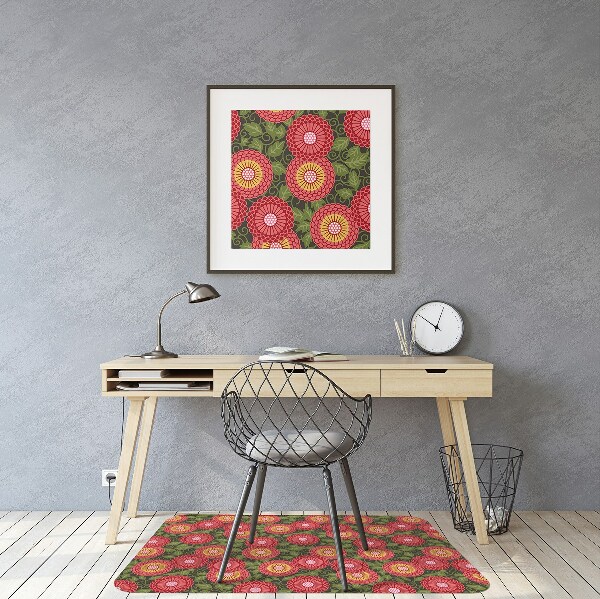Chair mat geometric flowers