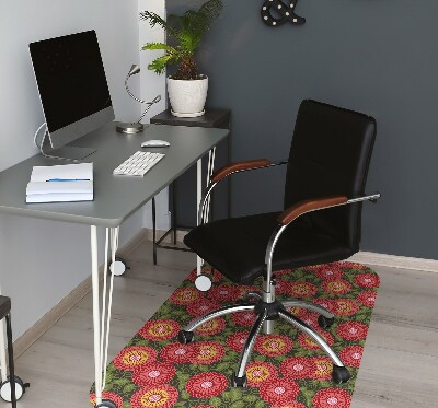 Chair mat geometric flowers