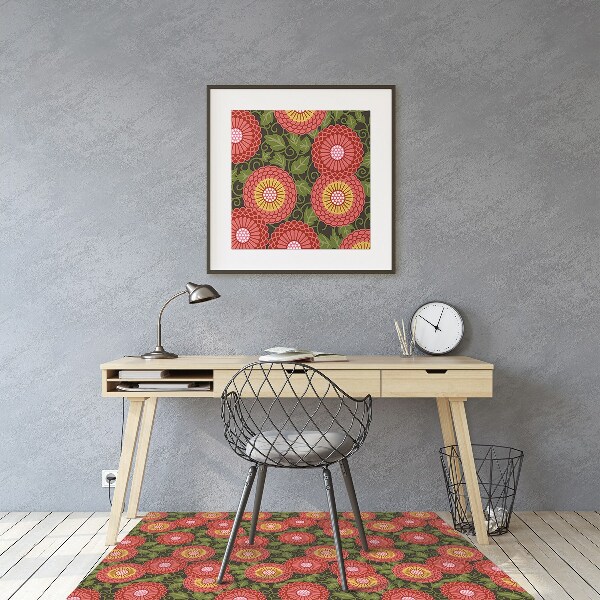 Chair mat geometric flowers