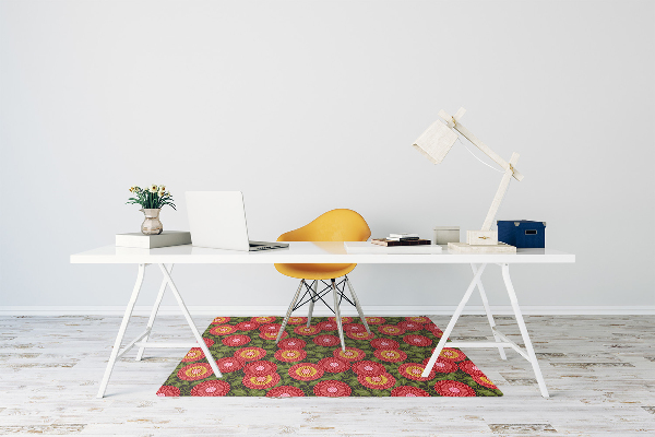 Chair mat geometric flowers