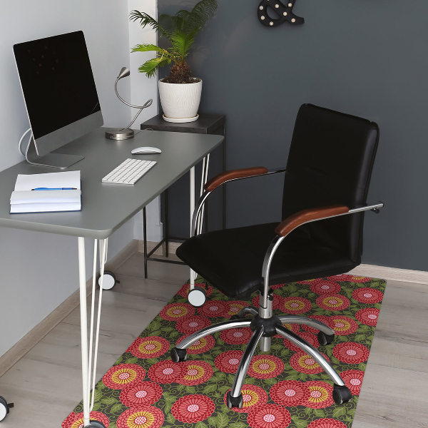 Chair mat geometric flowers