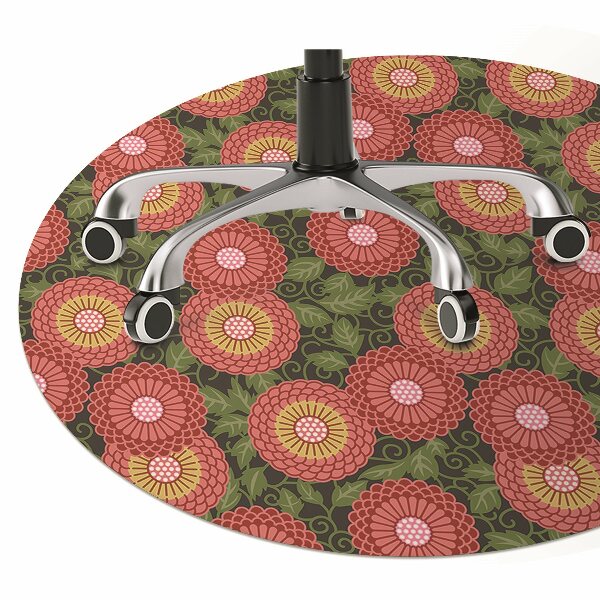 Chair mat geometric flowers