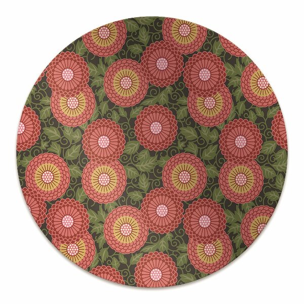 Chair mat geometric flowers