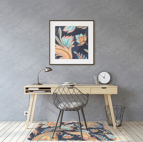 Office chair mat Paisley