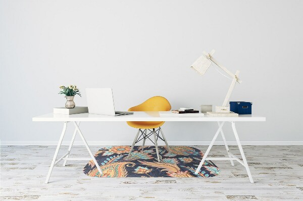 Office chair mat Paisley