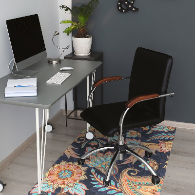 Office chair mat Paisley