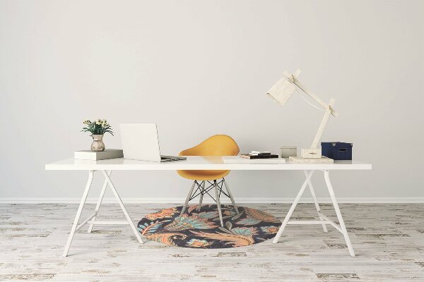 Office chair mat Paisley