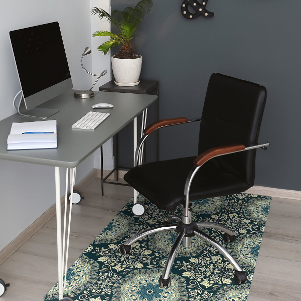 Office chair mat Damask