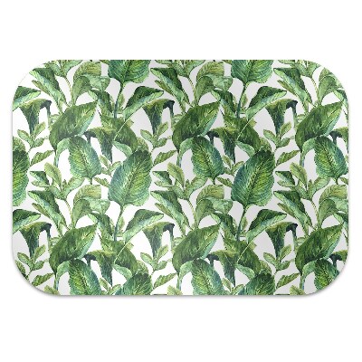 Office chair mat tropical leaves