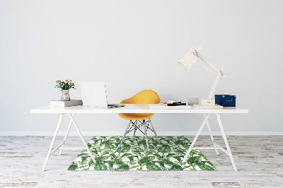 Office chair mat tropical leaves