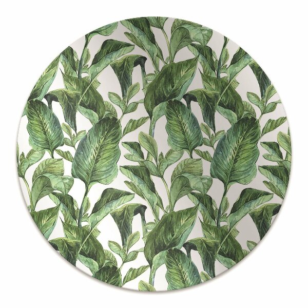 Office chair mat tropical leaves
