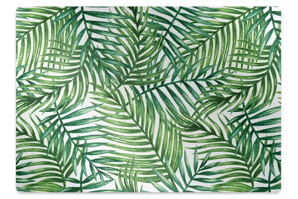 Office chair mat exotic leaves