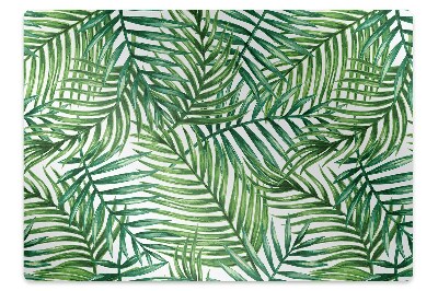 Office chair mat exotic leaves