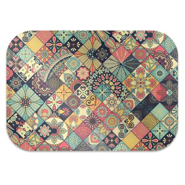 Chair mat floor panels protector ethnic mosaic