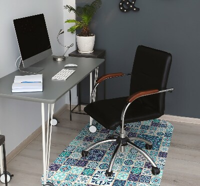 Chair mat floor panels protector beautiful patchwork