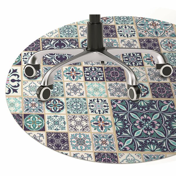 Chair mat floor panels protector beautiful patchwork