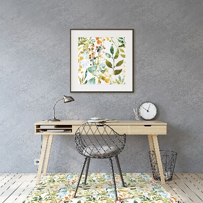 Desk chair mat flowers Boho