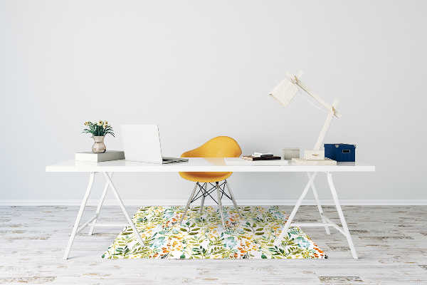 Desk chair mat flowers Boho