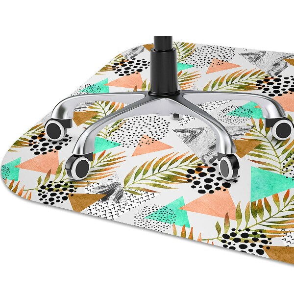 Office chair mat Dots and leaves