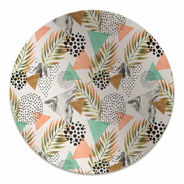 Office chair mat Dots and leaves