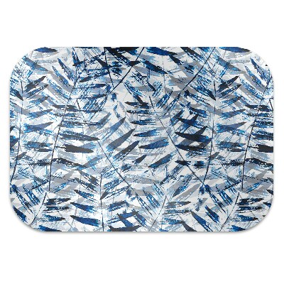 Office chair mat tropical leaves