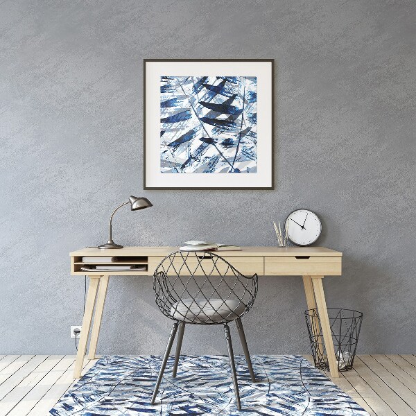 Office chair mat tropical leaves