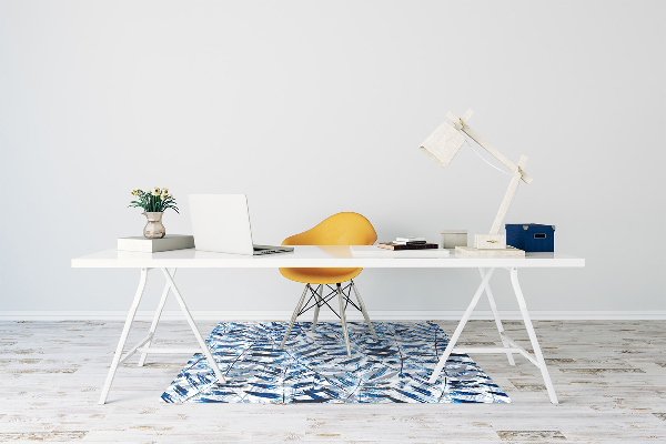 Office chair mat tropical leaves