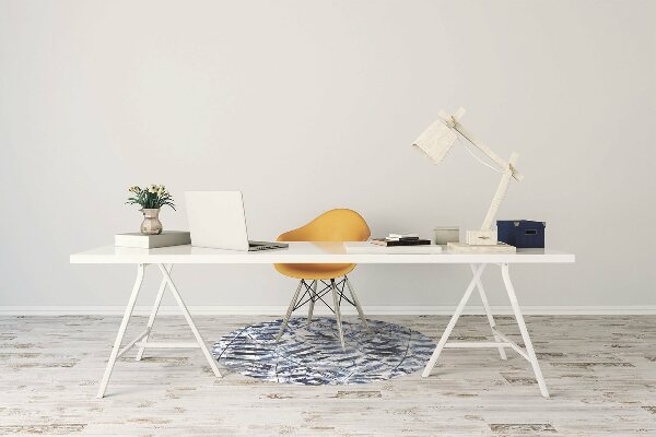 Office chair mat tropical leaves