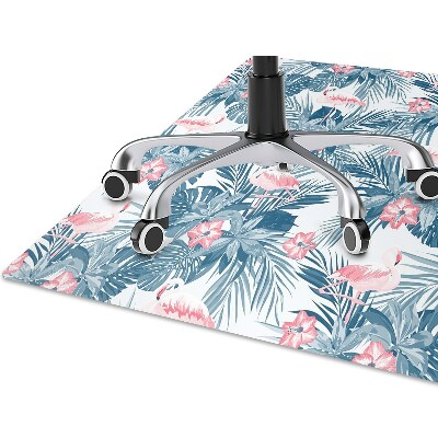 Chair mat floor panels protector Flamingos and stains