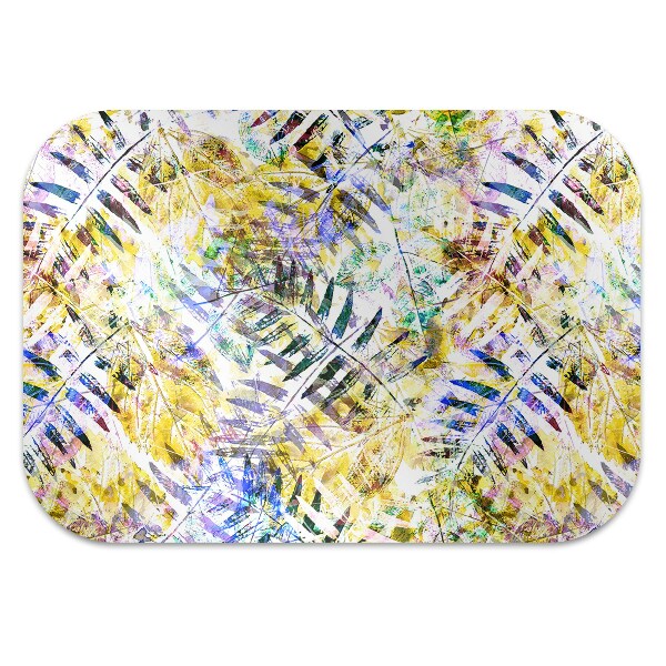 Computer chair mat golden leaves