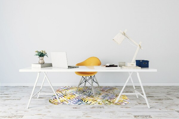 Computer chair mat golden leaves