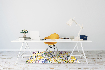 Computer chair mat golden leaves