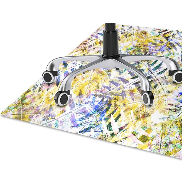 Computer chair mat golden leaves