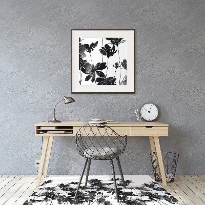 Desk chair mat black meadow