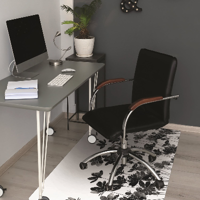 Desk chair mat black meadow