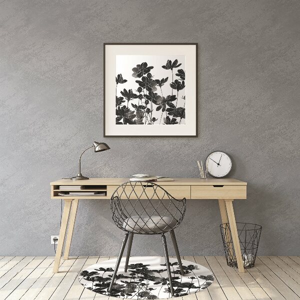 Desk chair mat black meadow